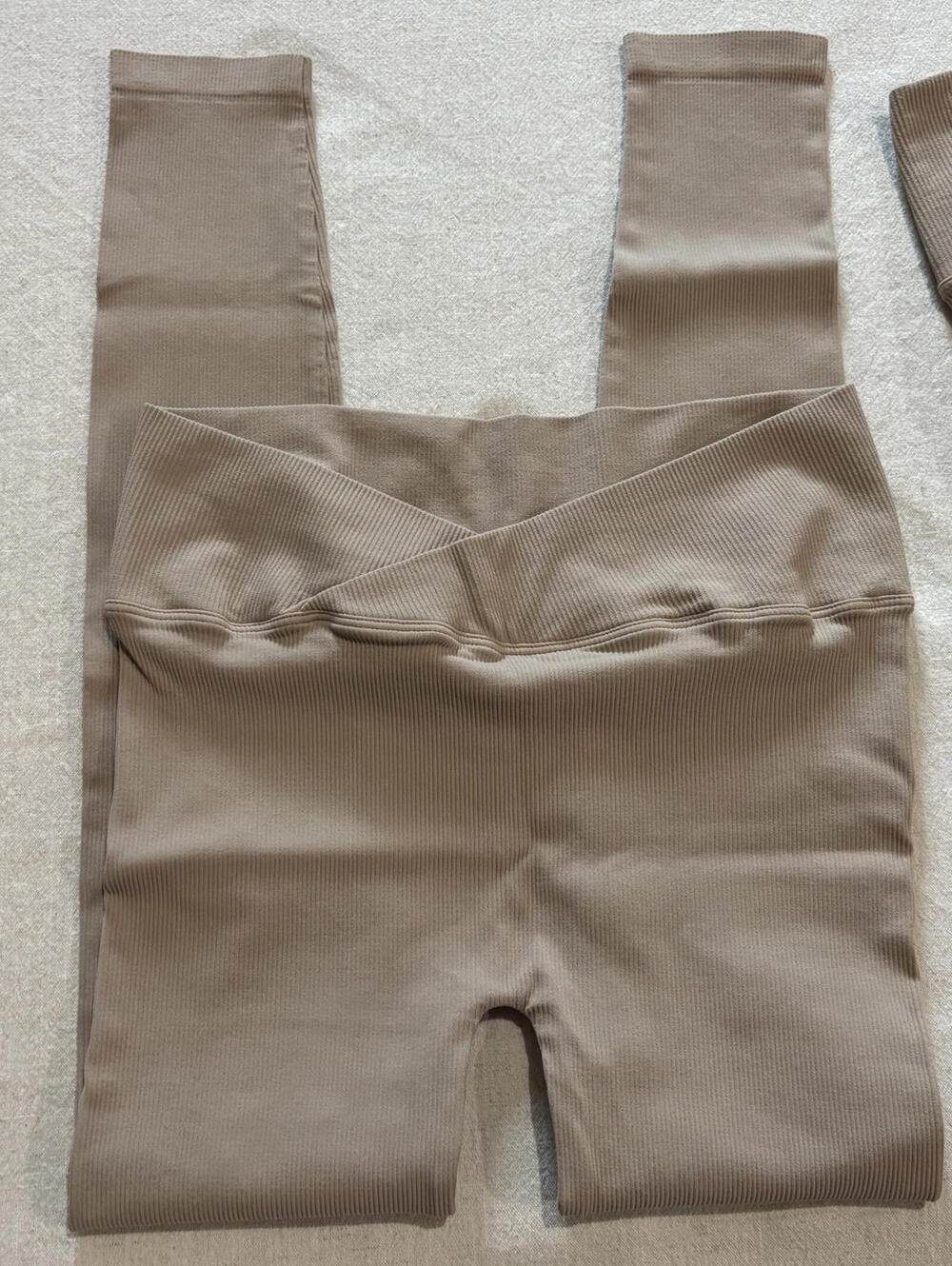 Nikibiki Mocha Cross Over Ribbed Leggings